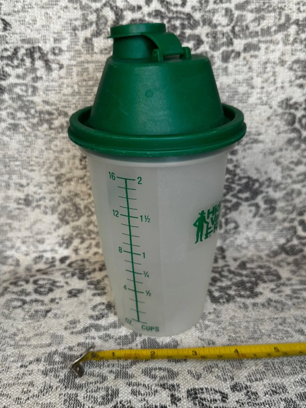 Hidden Valley Ranch Dressing Shaker Blender Mixer Green 16oz w/Wheel Vintage